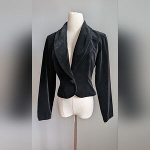 Laura Ashley black velveteen blazer